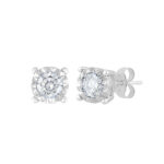 10K 0.50CT DIAMOND STUD EARRING - Image 2