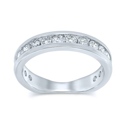 14K 0.33CT DIAMOND BAND (18 DIAMOND STONES) White Gold