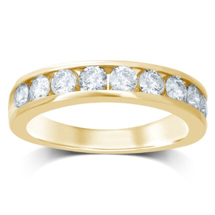 14K 0.33CT DIAMOND BAND (9 DIAMOND STONES) GOLD