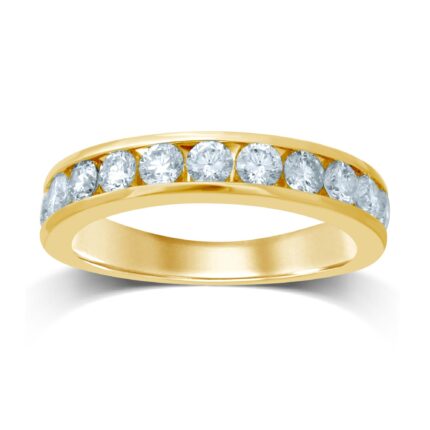 14K 0.36CT DIAMOND BAND (11 DIAMOND STONES) GOLD