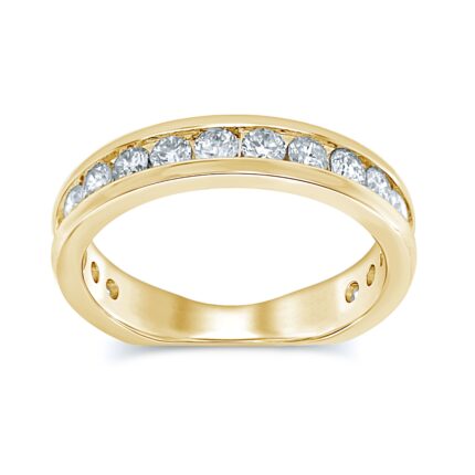 14K 0.50CT DIAMOND BAND (18 DIAMOND STONES)