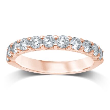 14K 0.52CT DIAMOND LADIES BAND (11 DIAMOND STONES) In 14K ROSE GOLD