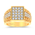 14K 1.50CT LAB GROWN DIAMOND MENS RING GOLD