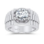 14K 2.00CT CERTIFIED LAB GROWN MENS RING