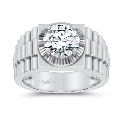 14K 2.00CT CERTIFIED LAB GROWN MENS RING