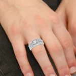 14K 2.00CT CERTIFIED LAB GROWN MENS RING - Image 4