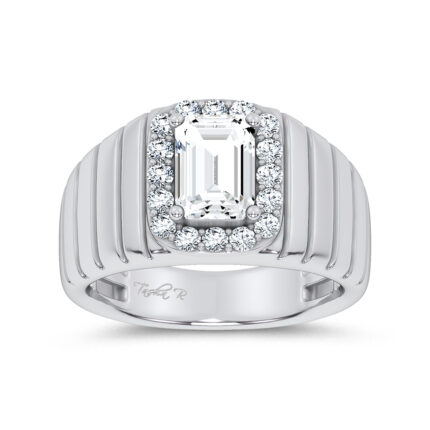 14K 2.60CT CERTIFIED LAB GROWN MENS RING
