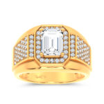 14K 2.98CT CERTIFIED LAB GROWN MENS RING