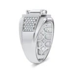 14K 2.98CT CERTIFIED LAB GROWN MENS RING - Image 2