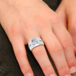 14K 3.00CT LAB DIAMOND MENS RING - Image 4
