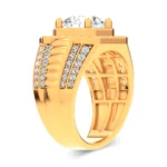 14K 4.12CT LAB DIAMOND MENS RING - Image 2