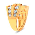 14K 4.75CT CERTIFIED LAB GROWN MENS RING - Image 2