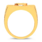 14K 4.75CT CERTIFIED LAB GROWN MENS RING - Image 3