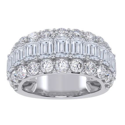 14K 5.00CT CERTIFIED LAB GROWN MENS BAND
