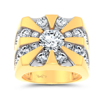 14K 7.00CT CERTIFIED LAB GROWN MENS RING