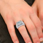 14K 4.12CT LAB DIAMOND MENS RING - Image 4