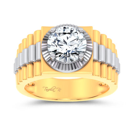 14K 2.00CT CERTIFIED LAB GROWN MENS RING