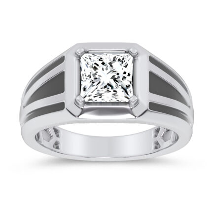 14K 2.00CT CERTIFIED LAB GROWN MENS RING