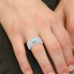 14K 2.00CT CERTIFIED LAB GROWN MENS RING - Image 4