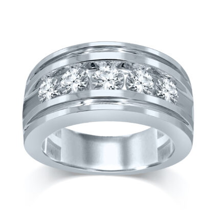 14K 2.00CT CERTIFIED LAB GROWN MENS RING