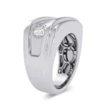 14K 2.00CT CERTIFIED LAB GROWN MENS RING - Image 2