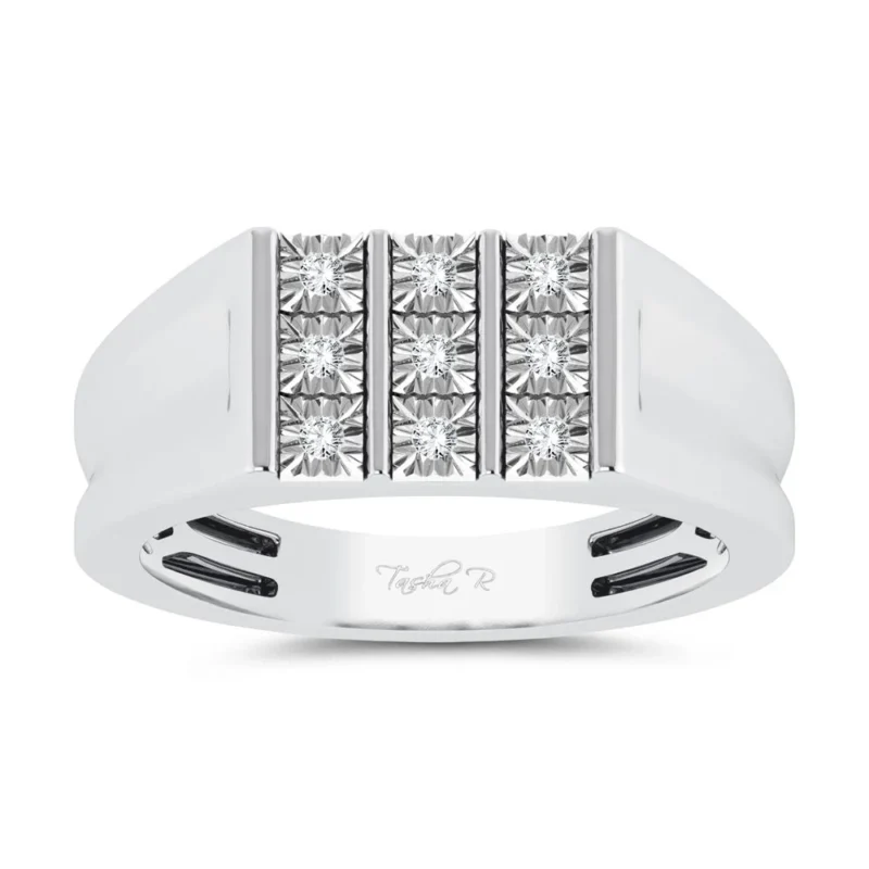 10K 0.15CT DIAMOND MENS RING
