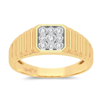 10K 0.15CT DIAMOND MENS RING GOLD