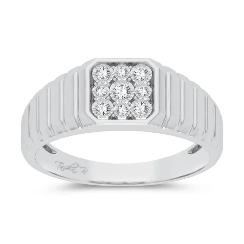 10K 0.15CT DIAMOND MENS RING