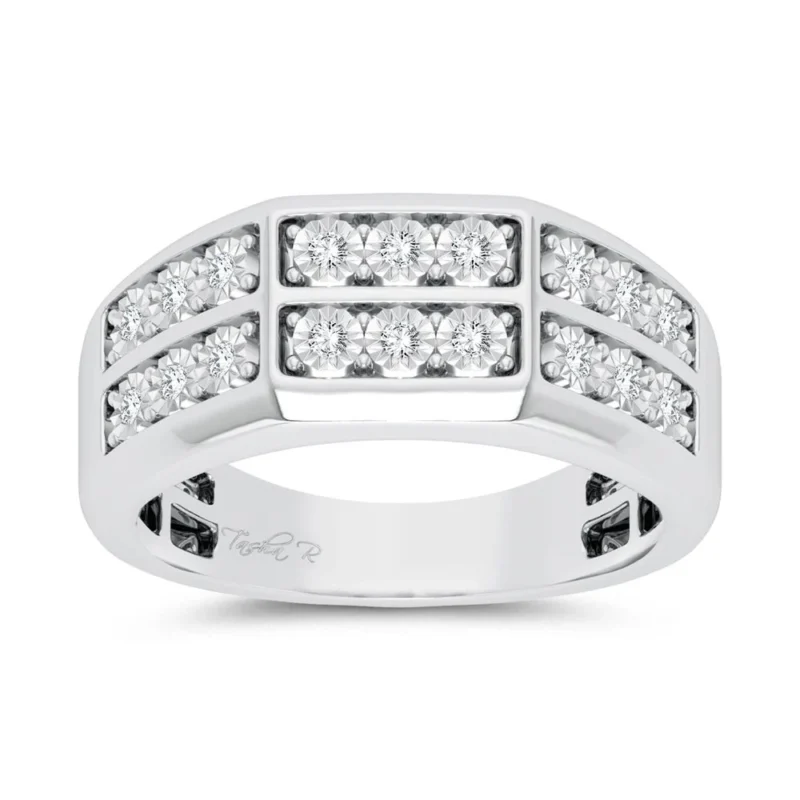 10K 0.20CT DIAMOND MENS RING